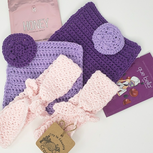 Hand Crafted Mom & Me Mini Spa Set Girl Toddler Wash Cloth 2T 3T 4T Cute - Picture 2 of 12